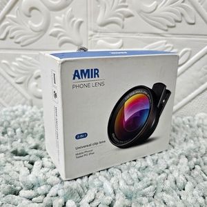 Amir 2-in-1 Wide Angle Photo Phone Lens w Macro Universal Clip